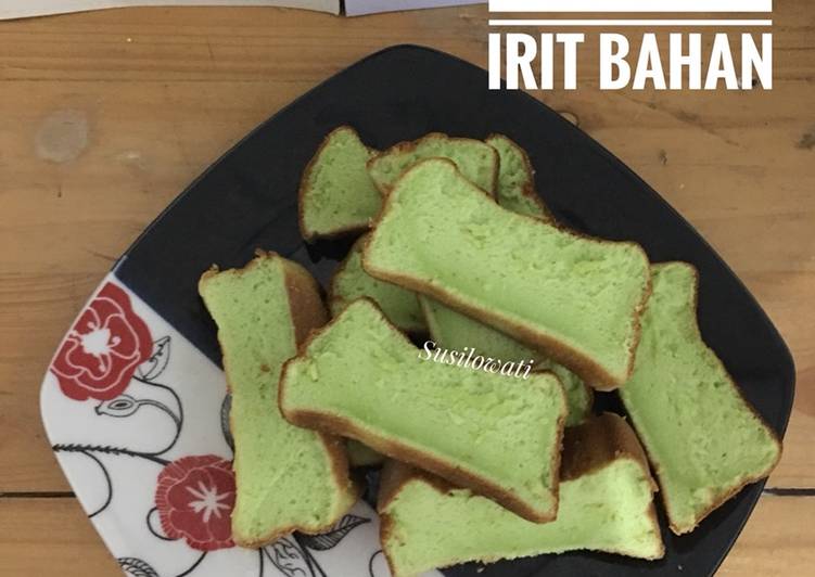 Bolu Pandan Irit Bahan