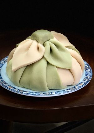 Hình của món Xôi hoa đậu.