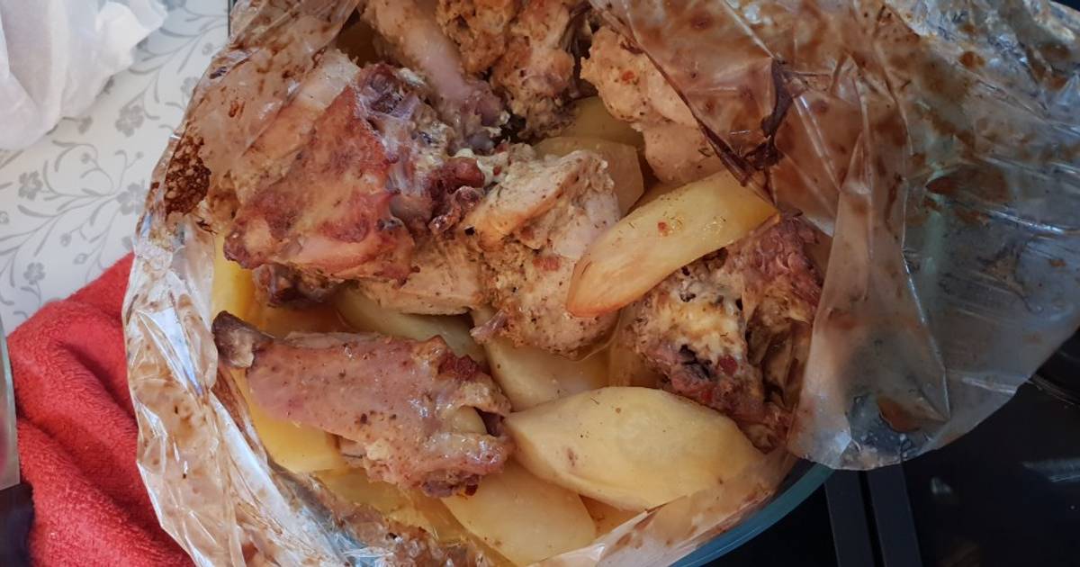 Фото Курицы С Картошкой В Рукаве