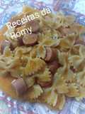 Farfalle com Salsichas na panela de pressão