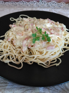 Una foto de Espaguetis al ROQUEFORT