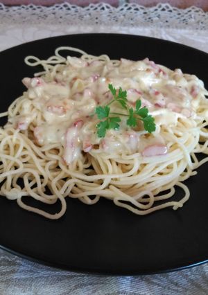 Una foto de Espaguetis al ROQUEFORT