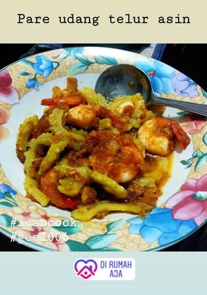 Foto resep Udang Pare Telur Asin