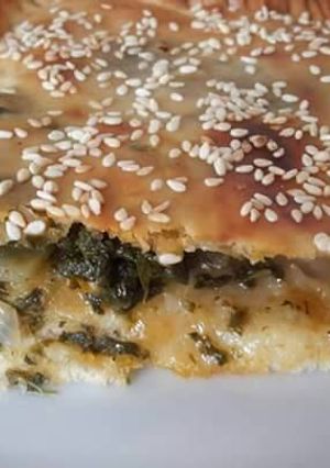صورة لوصفة فطيره سبانخ و دجاج