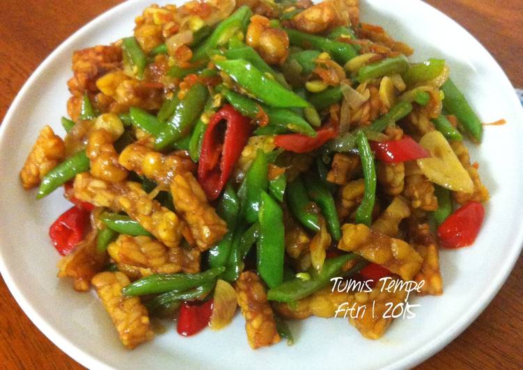 Tumis Tempe Udang Rebon