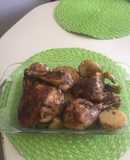 Pollo con papa en olla de lento cocimiento