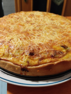 Una foto de Quiche de puerro y jamón serrano con queso