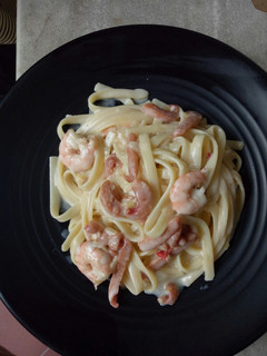 Foto resep Creamy fettuccine carbonara by mama Lio