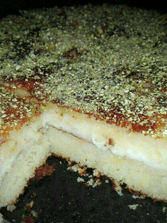 صورة لوصفة بسبوسة بالقشطة