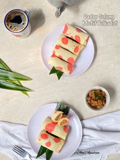Foto resep Dadar Gulung Motif Polkadot