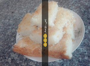 صورة لوصفة بسبوسه بجبنه عكاوي