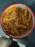 Macarrones veganos olla express