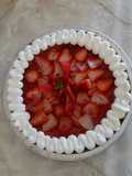 Pastel congelado de fresas