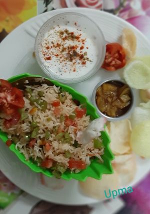 A picture of Carrot Peas Rice.