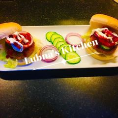 Potato Burger:(Aloo tikki burger:) A picture of Potato Burger:(Aloo tikki burger:).