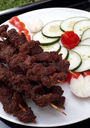 A picture of Ram meat suya.