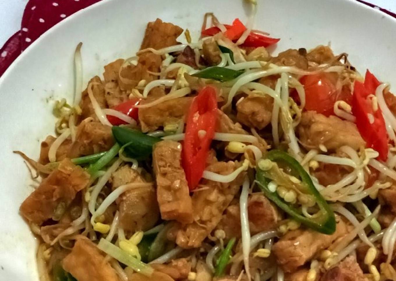 Tumis Tempe Taoge