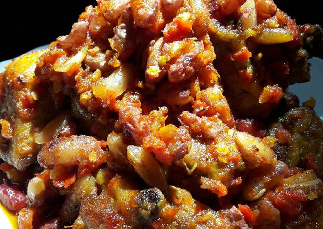 Balado kacang merah dan ayam