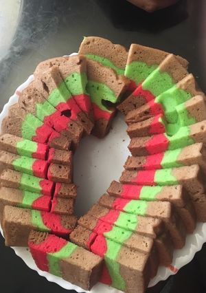 Foto resep Steamed Rainbow cake alaala iseng gitudeh yaa