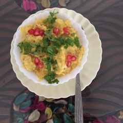 A picture of Grated corn upma.