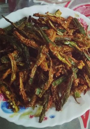 A picture of Rajasthani Kurkuri Bhindi.