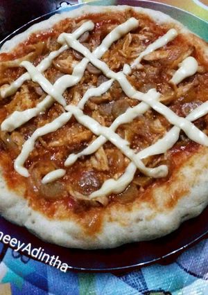 Foto resep 🍕Pizza chicken and sausage with maggicom 🍕😋👌