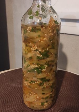 Una foto de Berenjenas en escabeche