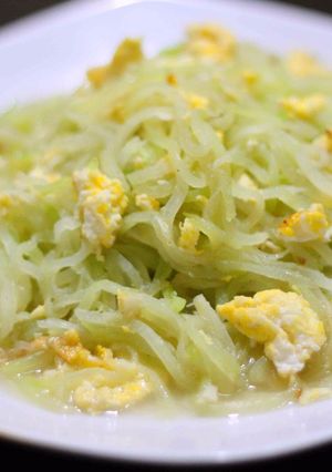 Foto resep Labu siam tumis telur praktis