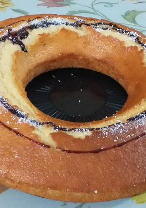 Una foto de Torta de mandarina y vainilla