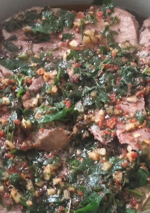 Una foto de Lengua a la vinagreta