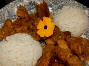 Una foto de manzana, carne de cerdo, sidra