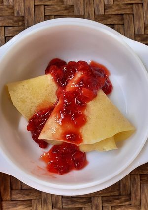 Foto resep Strawberry Crepes ala Korea