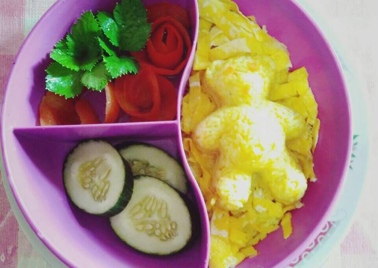 Nasi kuning ayam wortel teplon