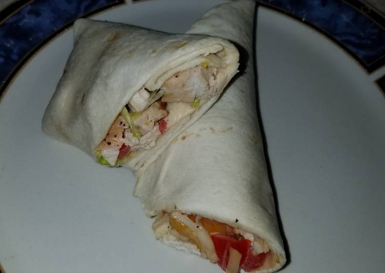 Simple Way to Prepare Super Quick Homemade Chicken Ranch wraps 🌯