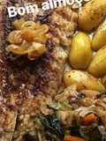 Robalo grelhado na brasa