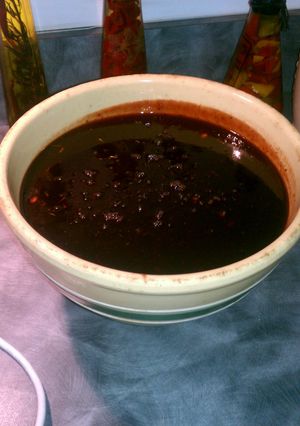 A picture of Blackberry Preserves Bar B Que Sauce.