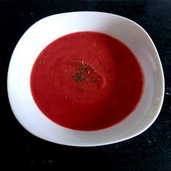 My Creamy Corriander Carrot & Turnip with Beetroot Soup 🍲 A picture of My Creamy Corriander Carrot & Turnip with Beetroot Soup 🍲.