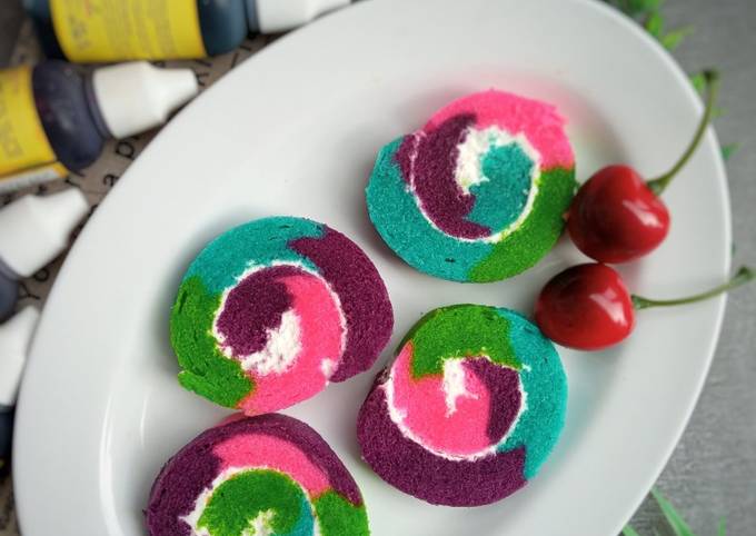 Easiest Way to Prepare Yummy Bolu Gulung Kukus Rainbow