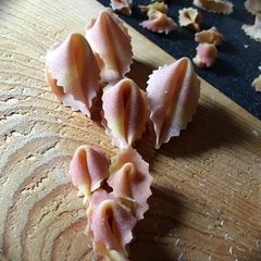 A picture of Candy cane sorprese fresh pasta.