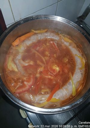 Una foto de Chorizo a la pomarola
