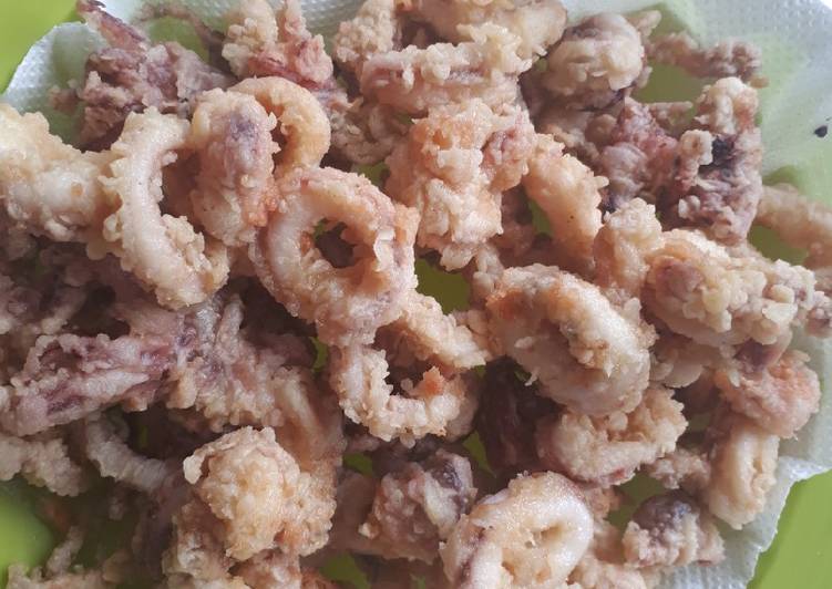 Cara Gampang Membuat Calamari/udang goreng tepung/udang crispy Anti Gagal