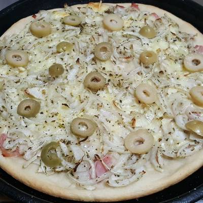 Pizza fugazzeta con jamón Receta de Stella M- Cookpad