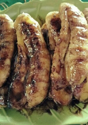 Foto resep Pisang Raja Panggang Saus Coklat Nanas
