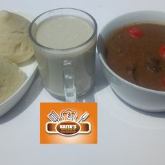 A picture of Tuwon semovita miyar kuɓewa busassa.