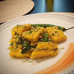 Sooji dhokla A picture of Sooji dhokla.