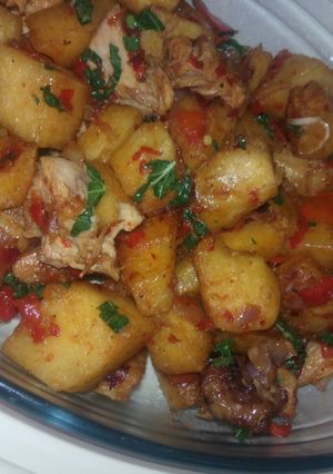 A picture of Stir fry yam.