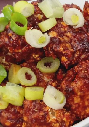Foto resep #07 Dakgangjeong~baked (sweat and spicy crispy Korean chicken)