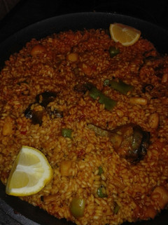 Una foto de Arroz con sepia y verduras