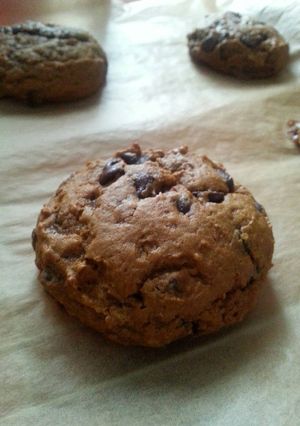 A picture of Pumpkin Chocolate Chip Cookies.