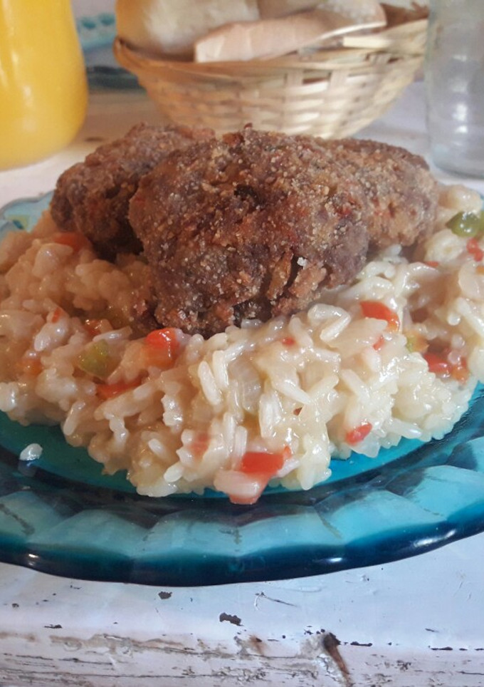Una foto de Risotto de verduras con albóndigas